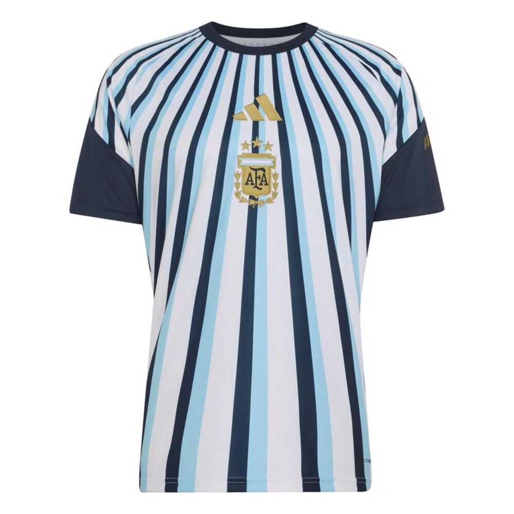 Adidas Mens 2026 Pre Match Argentina T-Shirt / White/Blue